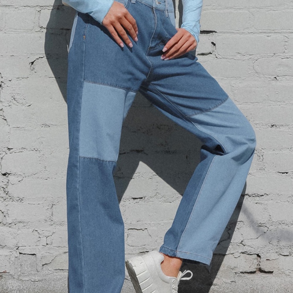 *Never worn* Blanche Elaine Colorblock Jeans